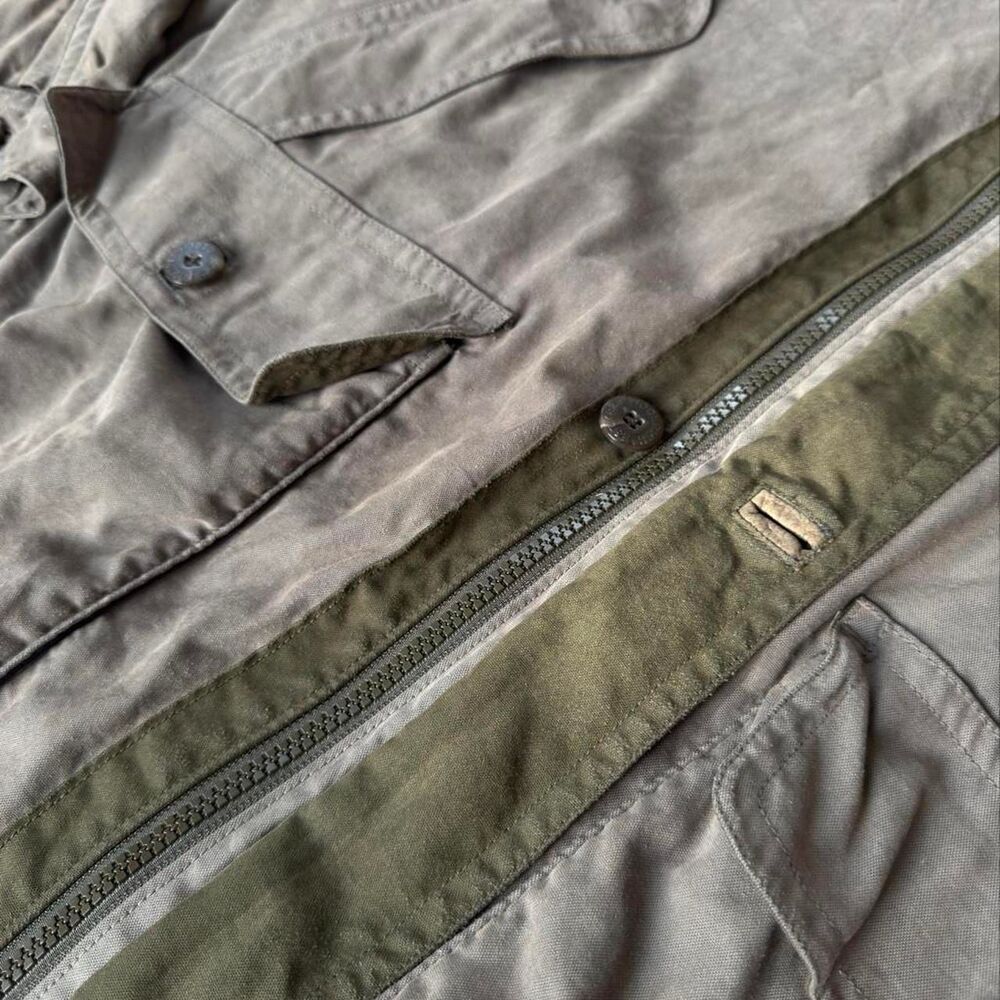 Woolrich green heavy utility jacket with plaid lining - Picture 6 of 8